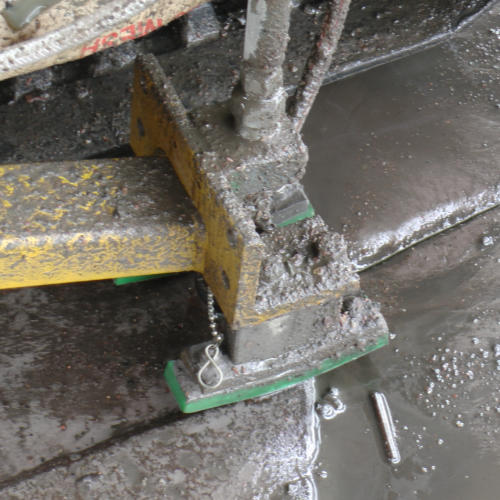Cut path from Aquablast ABWJ robot cutting nozzle Cut path from Aquablast ABWJ robot cutting nozzle